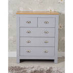 Heritage Grey Four Piece Bedroom Set Chests and Bedsides