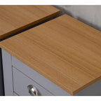 Heritage Grey Four Piece Bedroom Set Chests and Bedsides