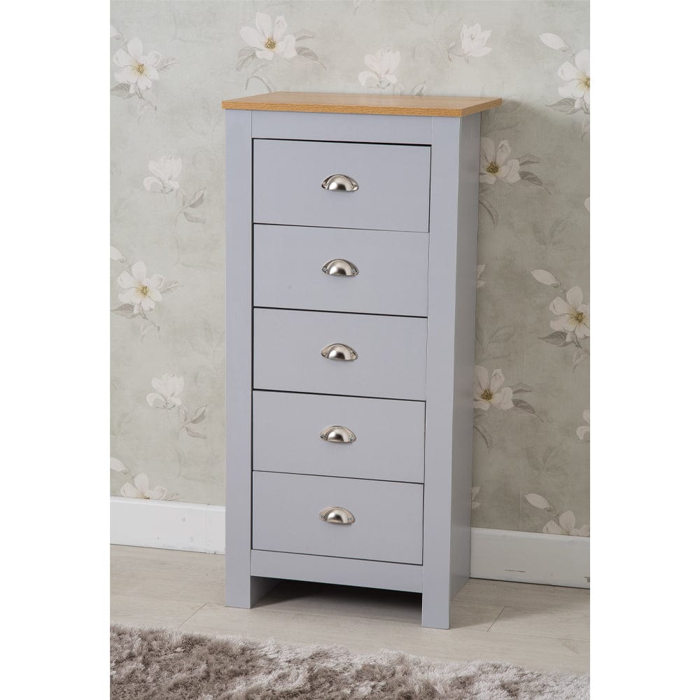 Heritage Grey Four Piece Bedroom Set Chests and Bedsides