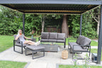 Outdoor 42 inchRect Gas Fire Pit with Gas Bottle Storage