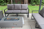 Outdoor 42 inchRect Gas Fire Pit with Gas Bottle Storage
