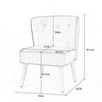 Jola Velvet Accent Chair With Wooden Leg In Blue