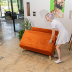 Jola Velvet Foldable 2 Seater Sofa Bed