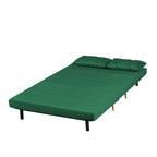 Jola Velvet Foldable 2 Seater Sofa Bed with Pillows