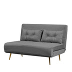 Jola Velvet Foldable 2 Seater Sofa Bed with Pillows