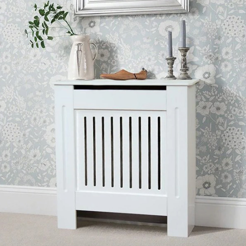 White Modern Wooden Radiator Grill Cover