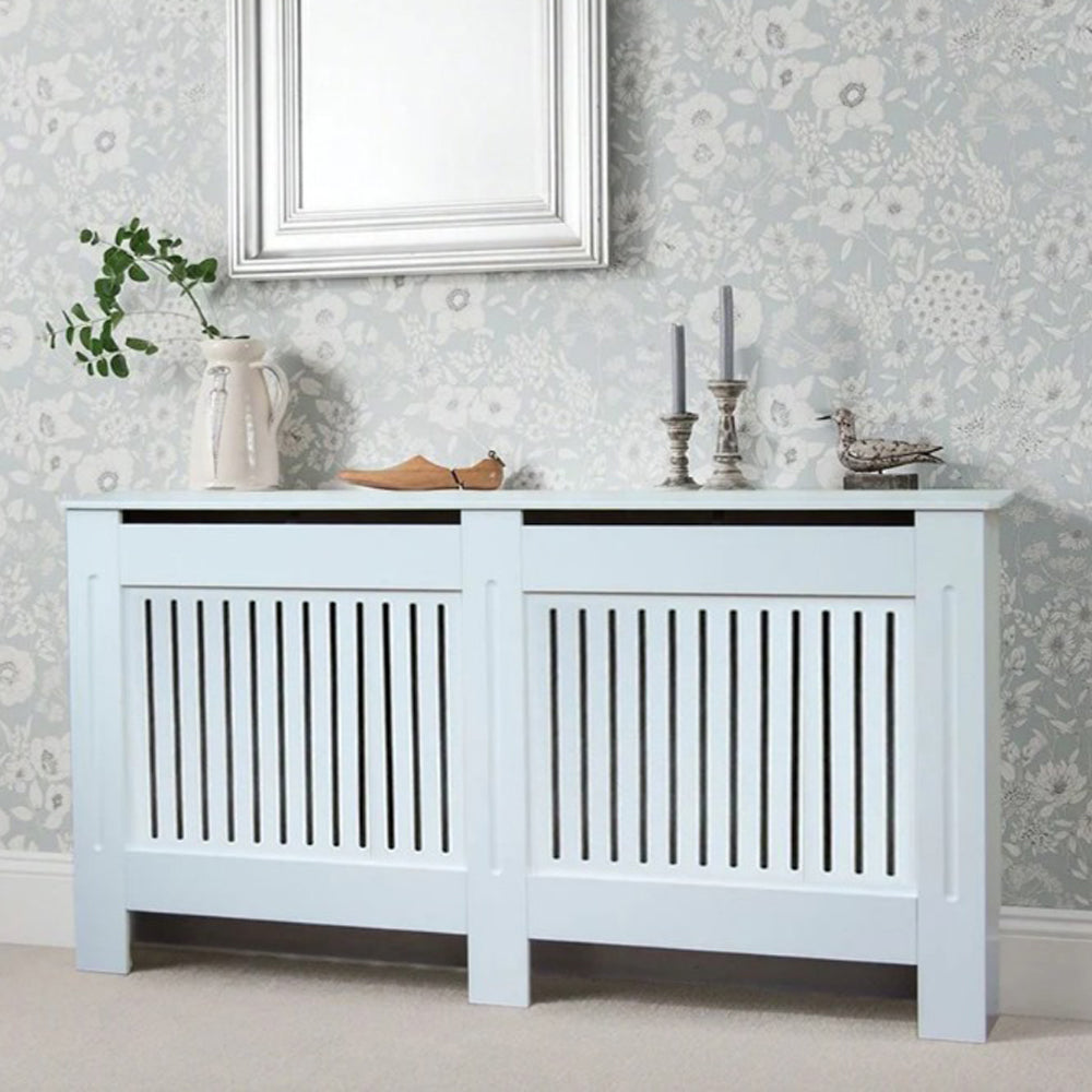 White Modern Wooden Radiator Grill Cover