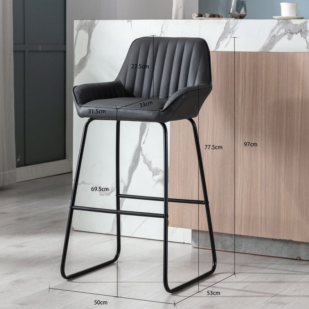 Set Of 2 Kali PU Bar Stool