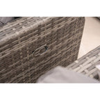 Lotus 9 Seater Rattan Garden Furniture Recliner Cube Sofa Set with Fire Pit Option