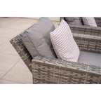 Lotus 9 Seater Rattan Garden Furniture Recliner Cube Sofa Set with Fire Pit Option