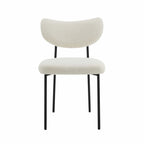 Set Of 2 Luca Designer Upholstered Boucle Dining Chair