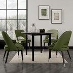 Luna 100cm Black Round Dining Table With Rubber Wood Legs