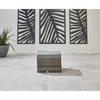 Lotus 7 Seater Rattan Garden Recliner Cube Sofa Set In Grey