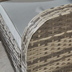 Lotus 9 Seater Rattan Garden Furniture Recliner Cube Sofa Set with Fire Pit Option