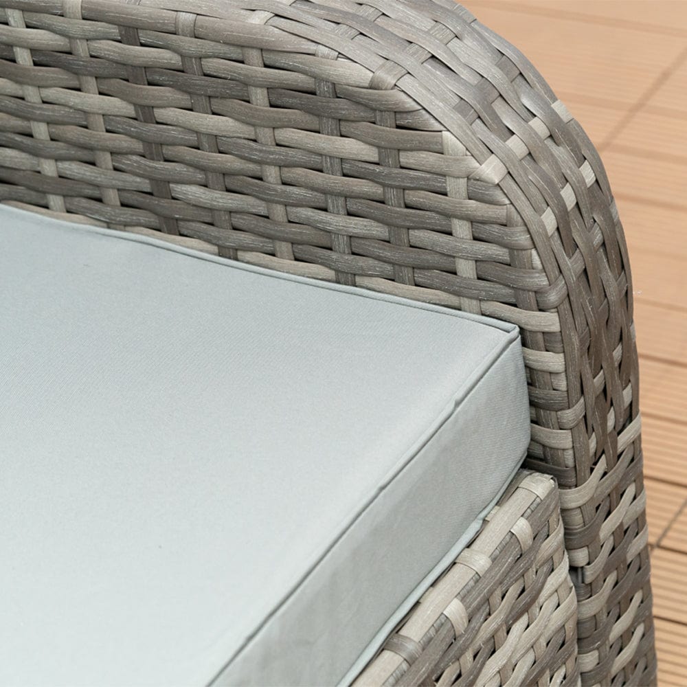 Lotus 9 Seater Rattan Garden Furniture Recliner Cube Sofa Set with Fire Pit Option