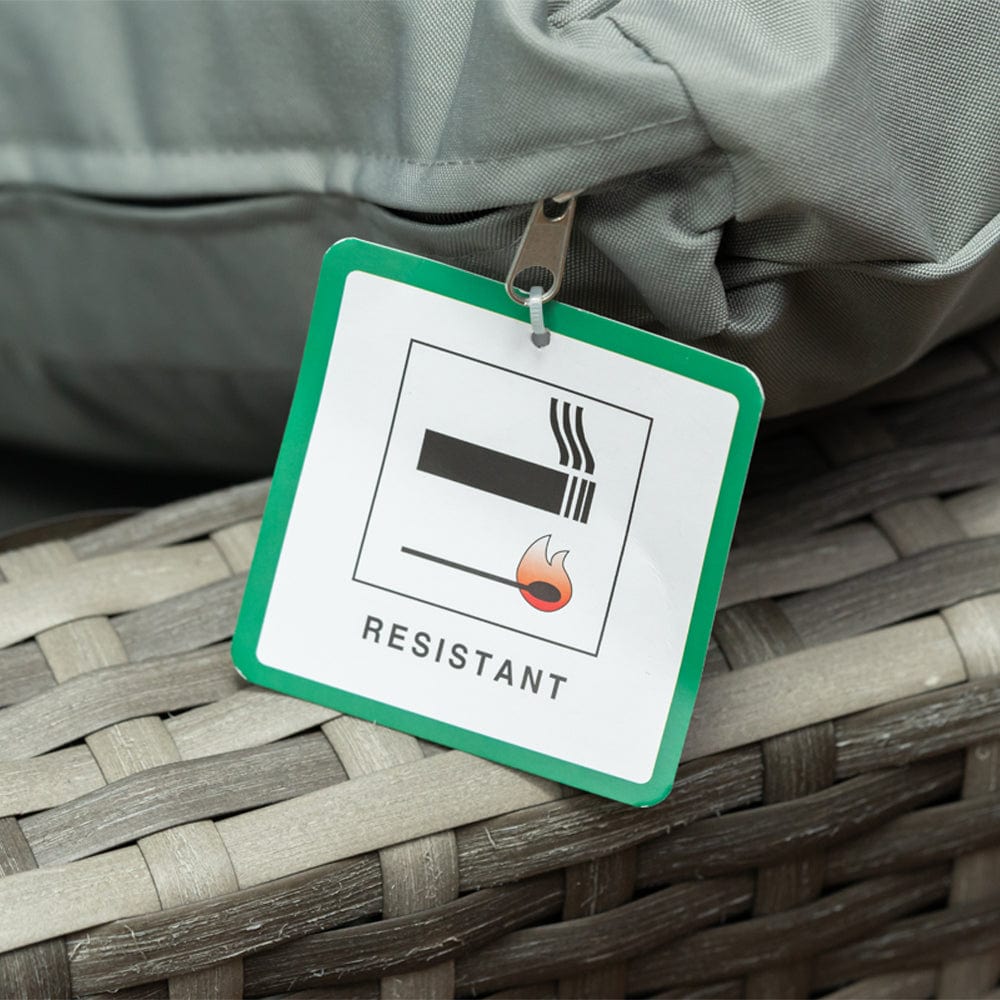 Lotus 9 Seater Rattan Garden Furniture Recliner Cube Sofa Set with Fire Pit Option