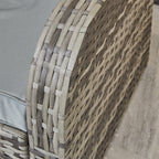 Lotus 9 Seater Rattan Garden Furniture Recliner Cube Sofa Set with Fire Pit Option