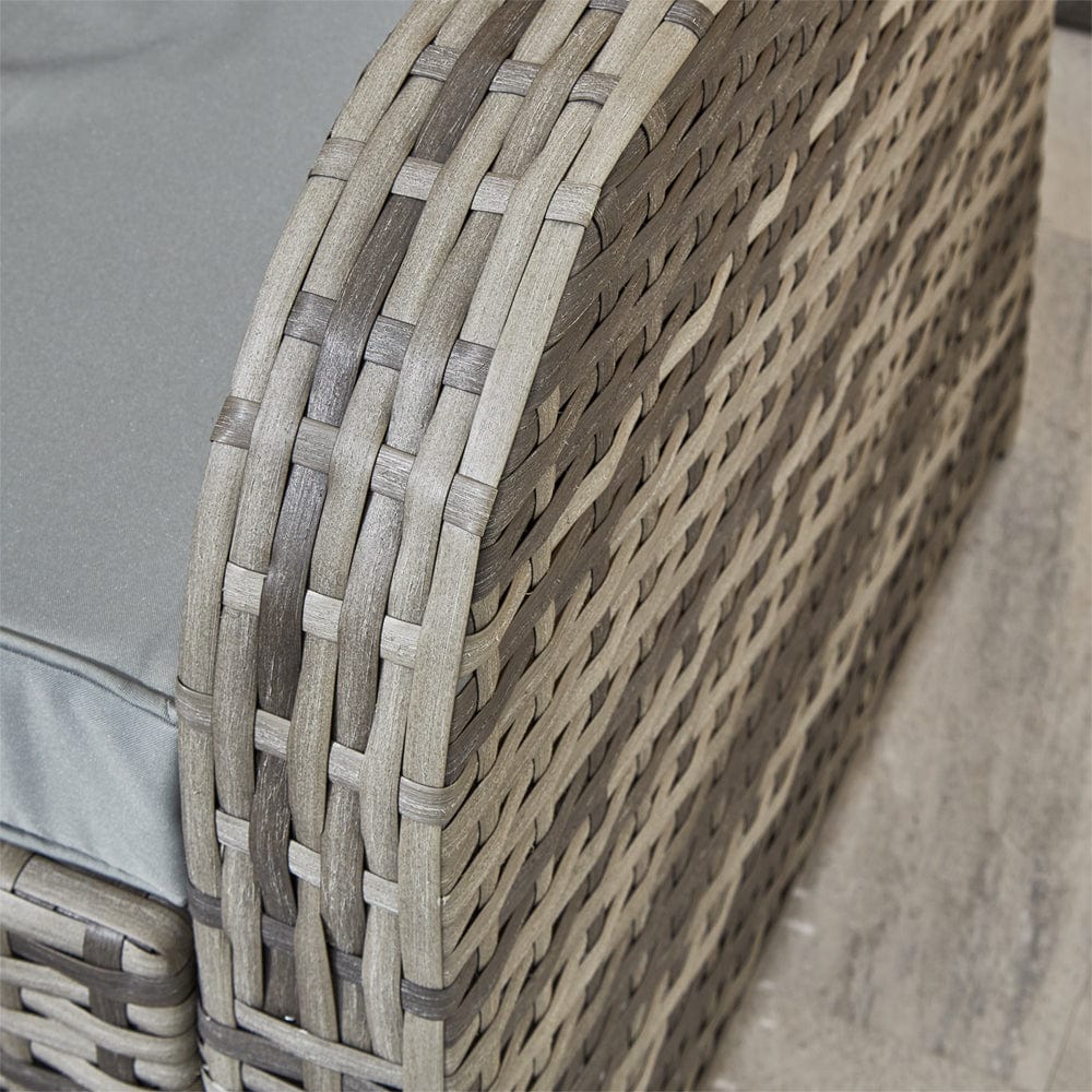 Lotus 9 Seater Rattan Garden Furniture Recliner Cube Sofa Set with Fire Pit Option