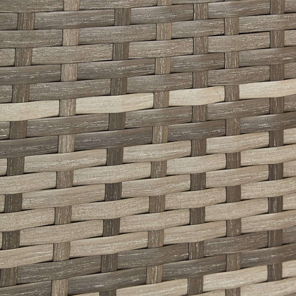 Lotus 9 Seater Rattan Garden Furniture Recliner Cube Sofa Set with Fire Pit Option