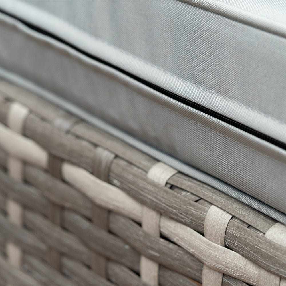 Lotus 9 Seater Rattan Garden Furniture Recliner Cube Sofa Set with Fire Pit Option