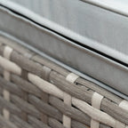 Lotus 9 Seater Rattan Garden Furniture Recliner Cube Sofa Set with Fire Pit Option