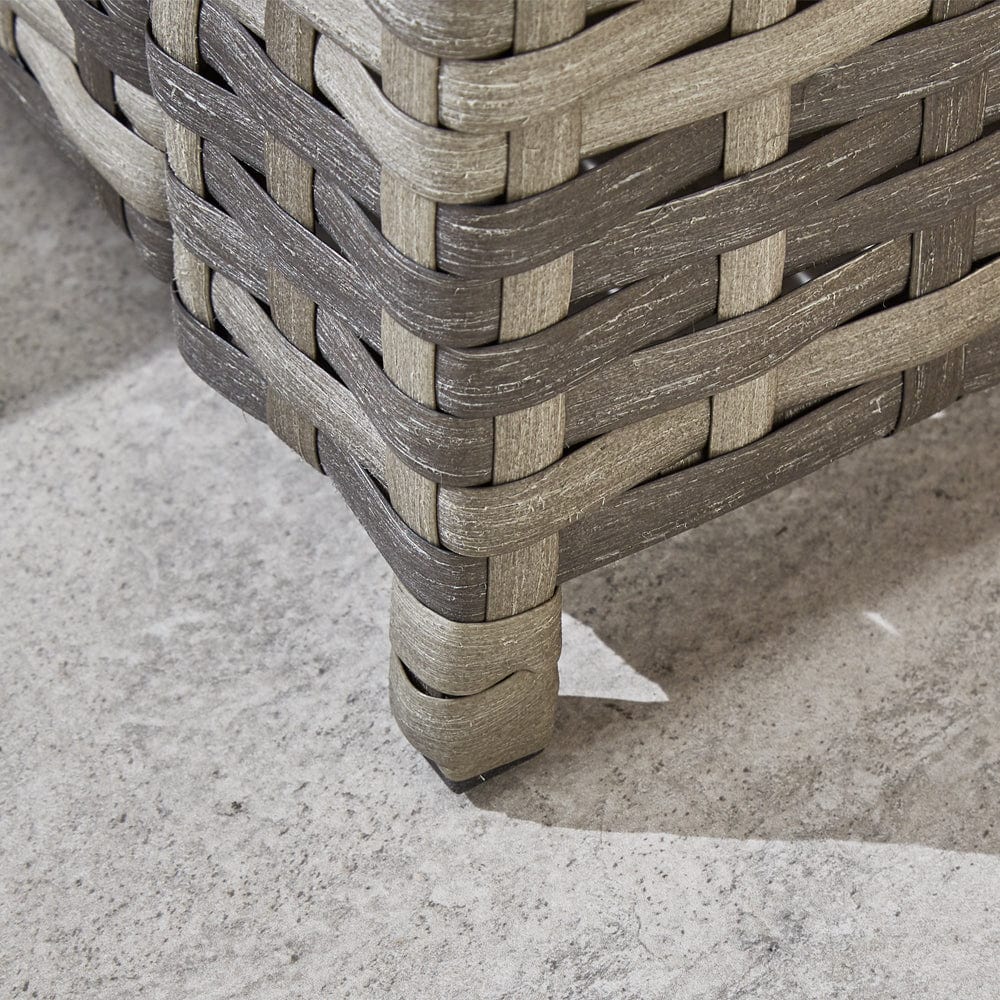 Lotus 9 Seater Rattan Garden Furniture Recliner Cube Sofa Set with Fire Pit Option