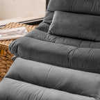 Manu Swivel Chair With Footstool And Pillow In Grey