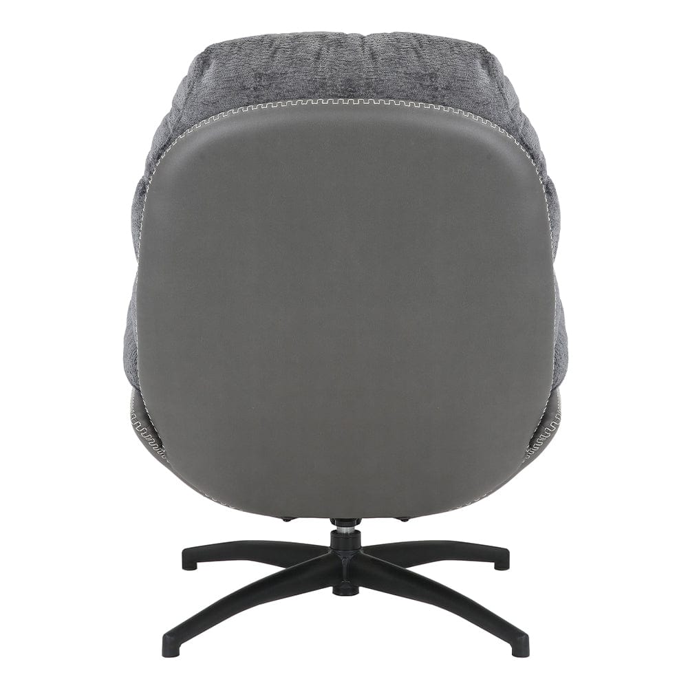 Manu Boucle Recliner Swivel Armchair With Footstool
