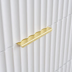 Mercury Ridged 5 Drawers Chset Storage Cabinet In White