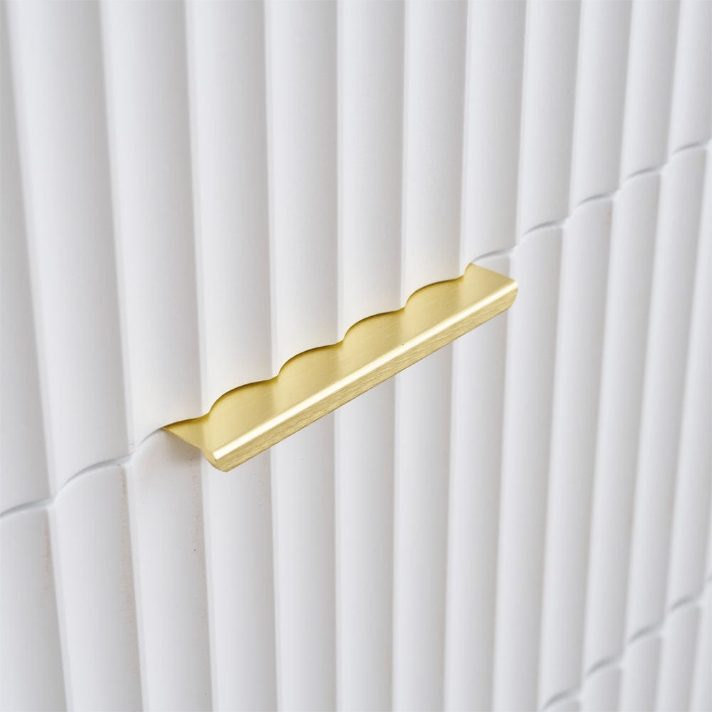 Mercury Ridged 5 Drawers Chset Storage Cabinet In White