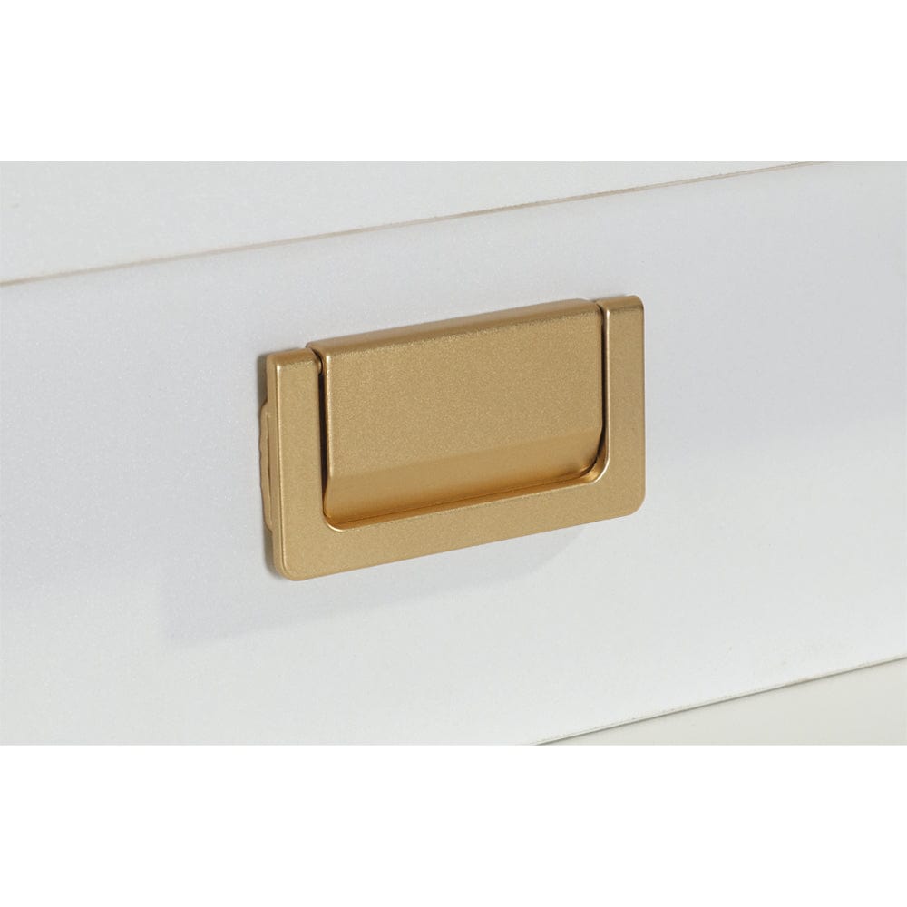 Mercury Ridged Beside Storage Cabinet Bedside Table with Light Strip and Rechargeable Plug