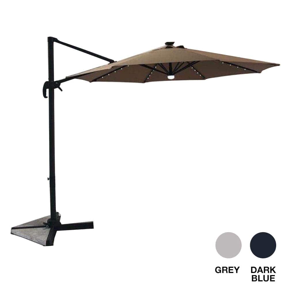 Roma 3M Solar LED Cantilever Parasol