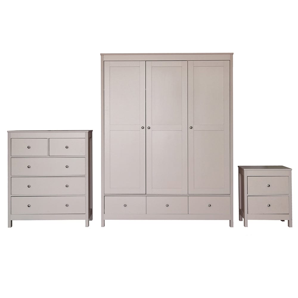 Neo 3 Pieces Bedroom Wardrobe Set With Chest And Bedside