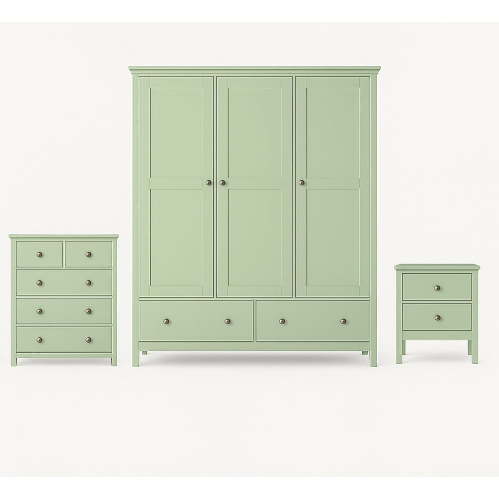 Neo 3 Pieces Bedroom Wardrobe Set With Chest And Bedside