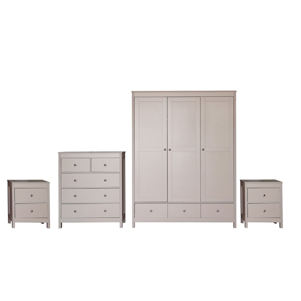 Neo 4 Pieces Bedroom Wardrobe Set With Chest And Bedside Tables