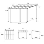 Nice Aluminium pergola Wall Gazebo Event Shelter For Garden Patio