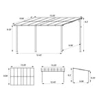 Nice Aluminium pergola Wall Gazebo Event Shelter For Garden Patio