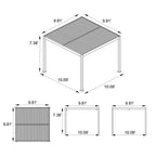 Berlin Outdoor Garden Patio Aluminium Pergola with Roof and Led Lighting