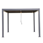 Berlin Outdoor Garden Patio Aluminium Pergola with Roof and Led Lighting