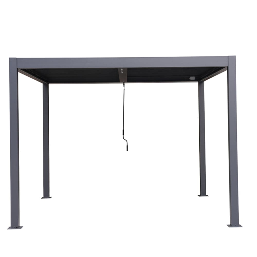 Berlin Outdoor Garden Patio Aluminium Pergola with Roof and Led Lighting