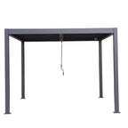 Berlin Outdoor Garden Patio Aluminium Pergola with Roof and Led Lighting