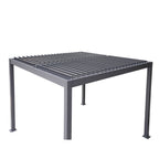 Berlin Outdoor Garden Patio Aluminium Pergola with Roof and Led Lighting