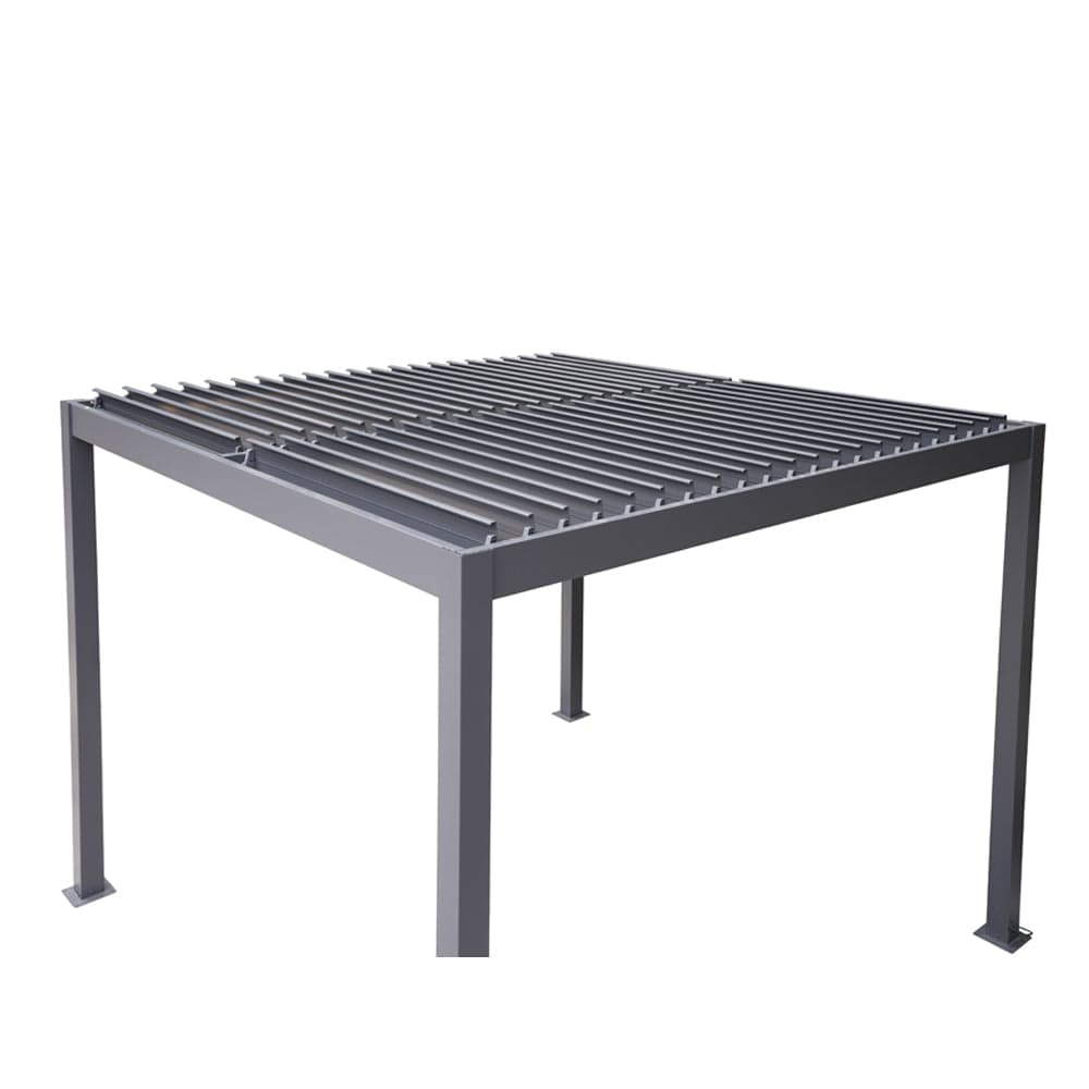 Berlin Outdoor Garden Patio Aluminium Pergola with Roof and Led Lighting