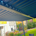Berlin Outdoor Garden Patio Aluminium Pergola with Roof and Led Lighting