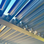 Berlin Outdoor Garden Patio Aluminium Pergola with Roof and Led Lighting