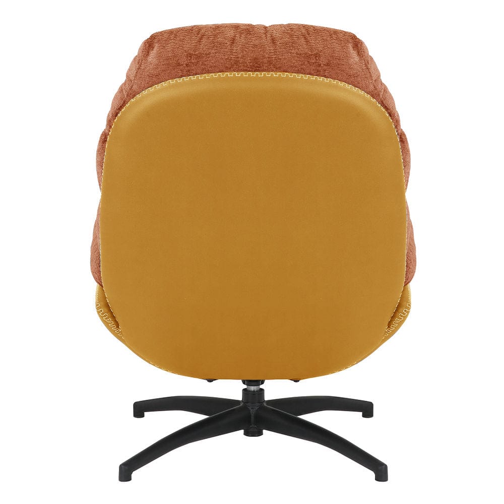 Manu Boucle Recliner Swivel Armchair With Footstool