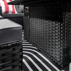 Rosen 11 Seater Rattan Garden Furniture Fire Pit Dining Corner Sofa Cube Set