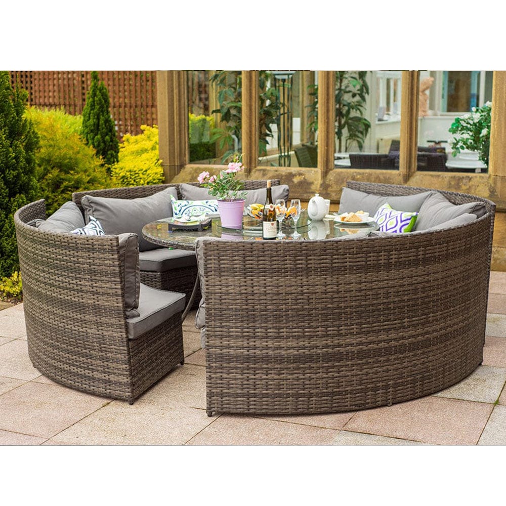 Rosen 8 Seater Round Rattan Garden Furniture Set