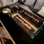 Rosen 9 Seater Rattan Garden Furniture Corner Sofa Set with Fire pit Dining Table