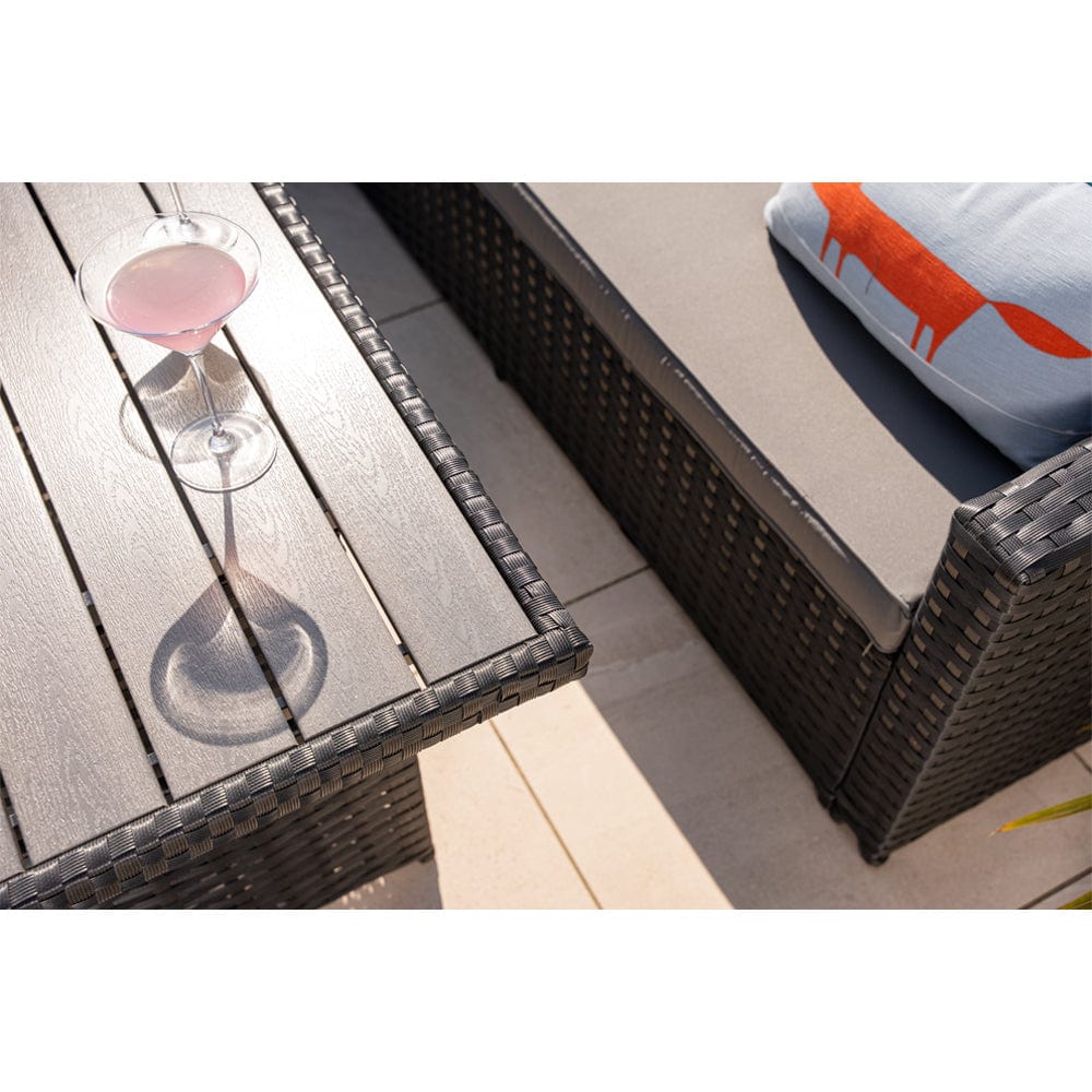 Rosen 9 Seater Rattan Garden Dining Set With Lift-Up Table And 3 Stools